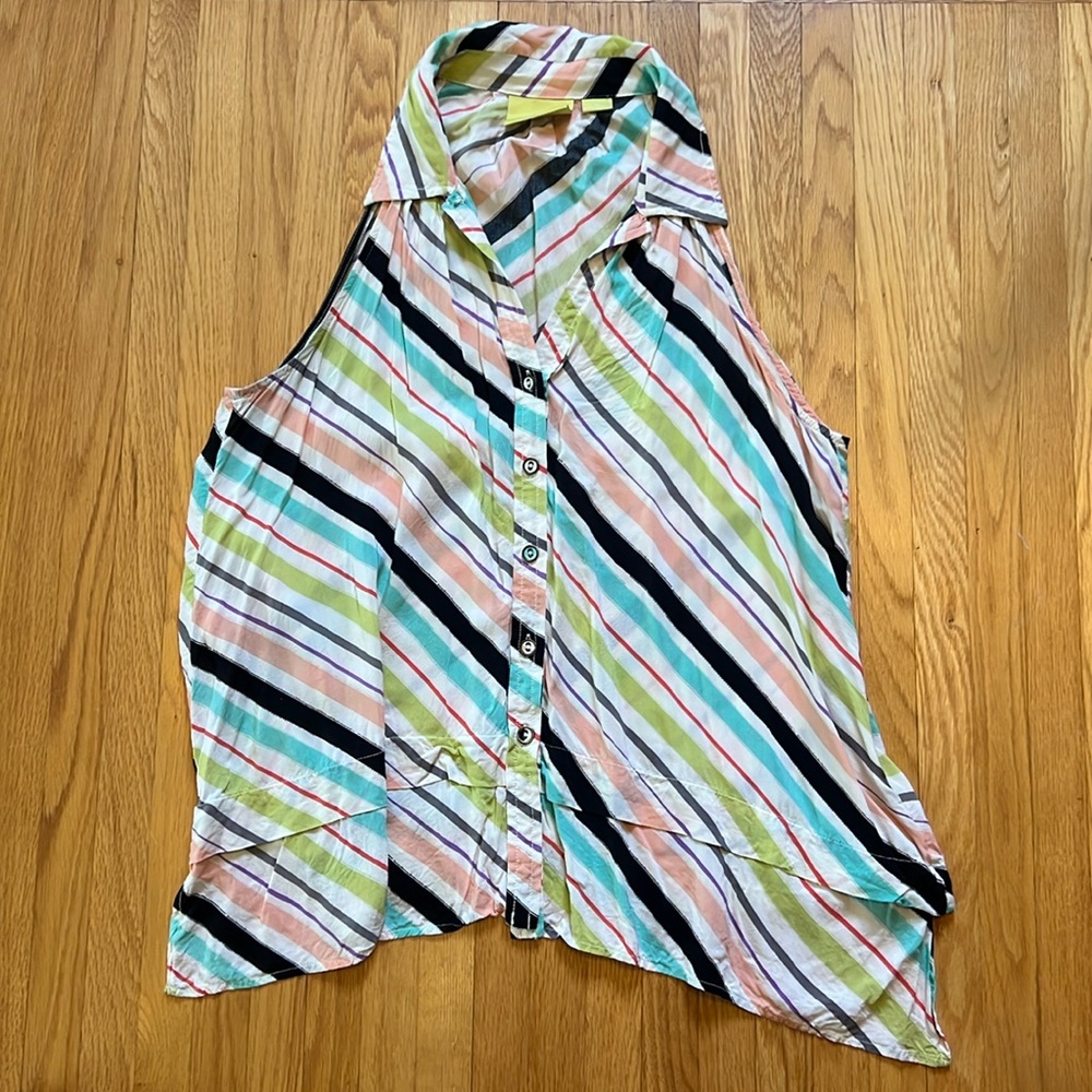 Anthropologie Maeve Tesni Striped Swing Tank